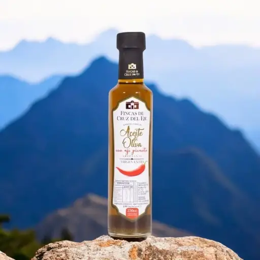 [elbuenolivo.odoo.com/8] Aceite de oliva saborizado con ají – Envase de vidrio de 250cc
